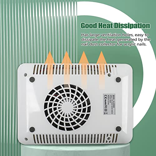 Nail Dust Collector Vacuum with LED Lamp & Accessories for Salon & Home Use