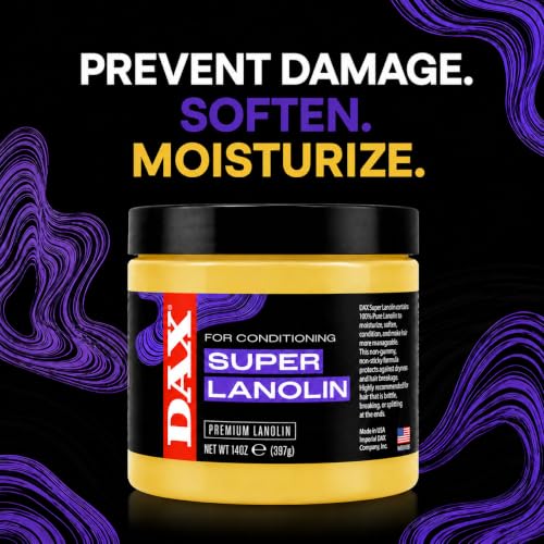 DAX Super Lanolin Hair Conditioning Treatment - 14 Oz, Pack of 2 - Moisturizing Fragrance-Free Hair Mask