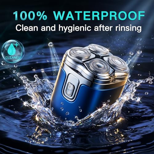 Electric Shaver for Men Bald Head Rotary Razor Waterproof Wet Dry Fast Charging LED