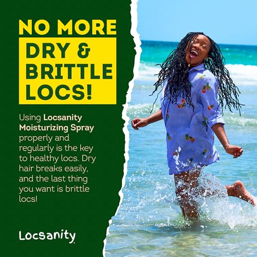 Locsanity 12 fl oz Moisturizing Rosewater & Peppermint Spray for Locs - Lightweight Frizz Control & Scalp Hydration