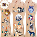 101+ Wolf Temporary Tattoos ? Printable, Waterproof Fake Tattoos for Kids, Girls, Boys, Teens & Adults ? Ideal for Birthday Parties, Decorations (A)