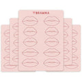 Brawna - 5 Pack Lip Blush Practice Skin for PMU Machine - Double Sided