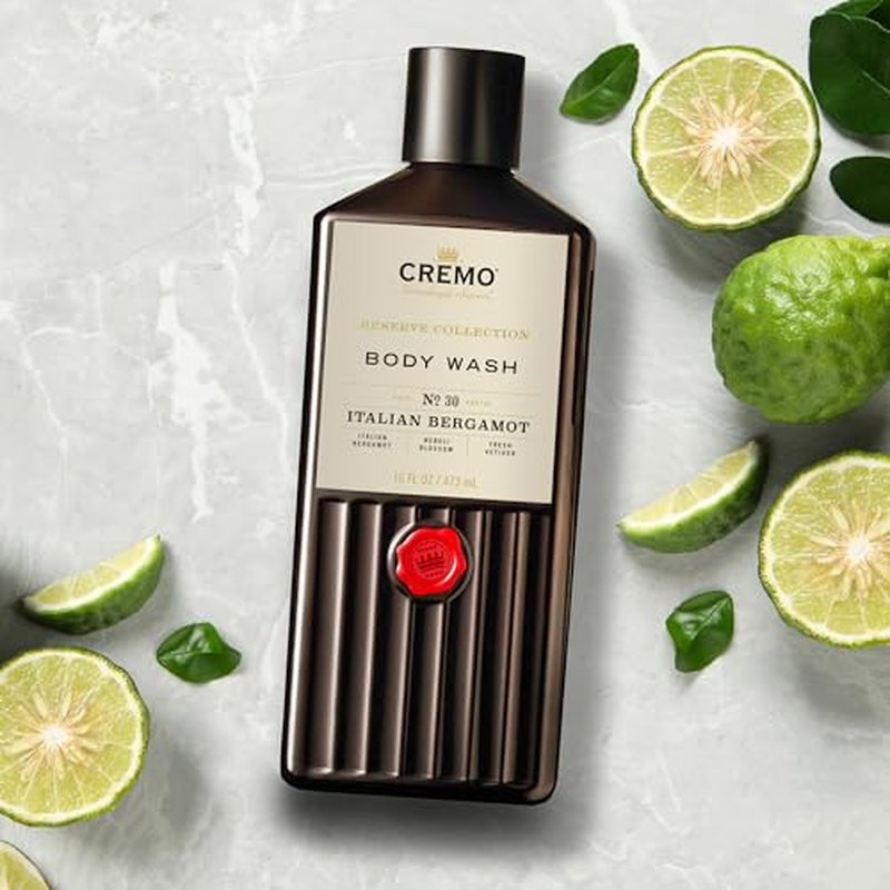 Cremo Italian Bergamot Men's and White Jasmine Amber Women's Body Wash Bundle, 16 Fl Oz Each