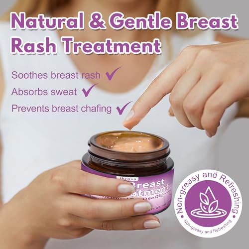 Under-Breast Rash Cream with Tea Tree Oil – Sweat & Irritation Relief, 1 oz