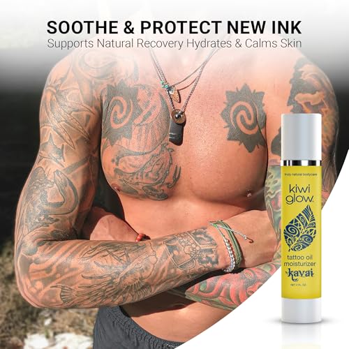Vegan Tattoo Aftercare Oil with Airless Pump - Hydrating & Brightening 4 oz