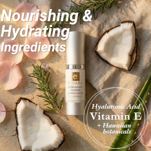 Eavara Organic Eye Cream 1oz for Dark Circles, Fine Lines & Puffiness - Natural Anti-Aging Serum