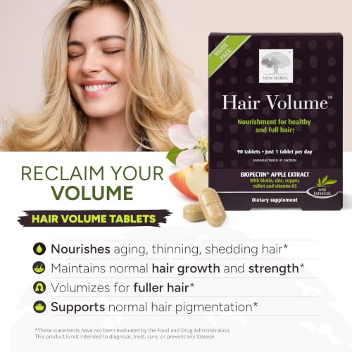 Biotin Hair Support Supplement - 30 Tablets, Natural Botanical Ingredients, Scandinavian Quality - NEW NORDIC