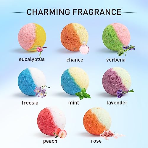 Organic Bath Bomb Set for Relaxation and Skin Nourishment – 48 Natural Essential Oil Bath Bombs Gift