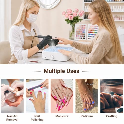 LIONVISON Pink Nail Dust Collector 12000RPM Quiet & Strong Suction