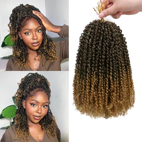Yanky Twist Crochet Hair 10 Inch - T27, 240 Strands, Handmade, Lightweight