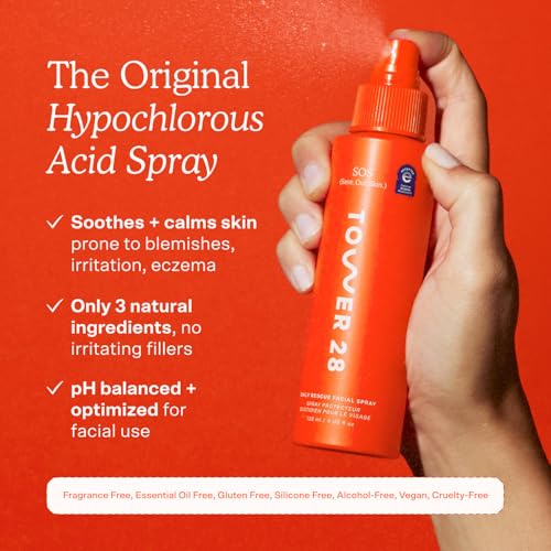 Tower 28 SOS Daily Rescue Hypochlorous Acid Face Spray 4 oz – Sensitive Skin Care