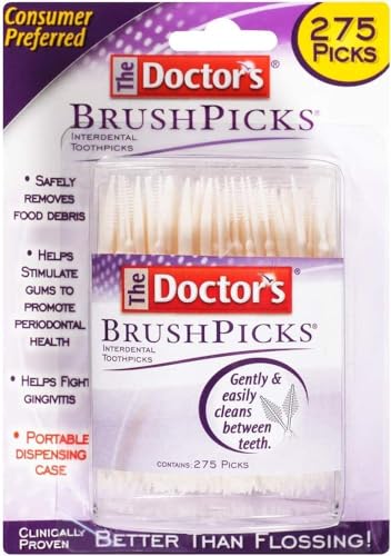Interdental Toothpicks Soft Rubber Dental Picks for Gum & Teeth Cleaning - 275 Count Pack of 12