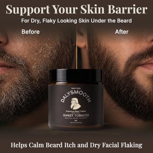 Sweet Tobacco Beard Balm with Beef Tallow & Natural Oils - 4oz - Deep Nourishment & Hydration - Suitable for Face & Beard - Variation: Sweet Tobacco