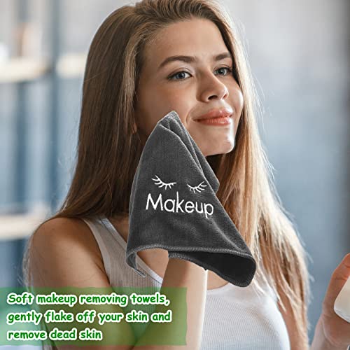 Vabean 20-Pack Microfiber Makeup Remover Washcloths - Soft, Reusable Face Towels 13x13 inches