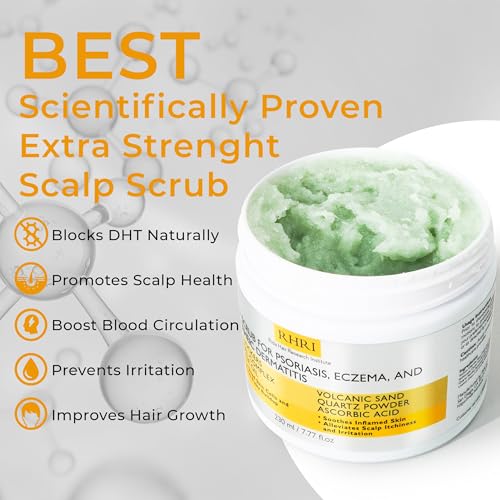 Rida Hair Research Anti Fungal Scalp Scrub Pre Shampoo for Psoriasis & Eczema, 7.7 Fl Oz