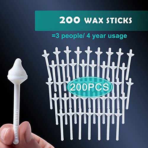 Charmonic 200 Pcs Wax Sticks, Nose Wax Kit Accessories, Waxing Sticks for Nostril Nasal Cleaning, Ear Face Eyebrows Hair Removal for Men Women