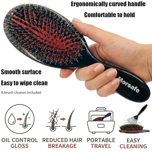 Detangling Paddle Hair Brush for Women Men - Painless, Anti-Frizz, Natural Oil Distribution - Variation: Hair Brush (Single) / 1.0