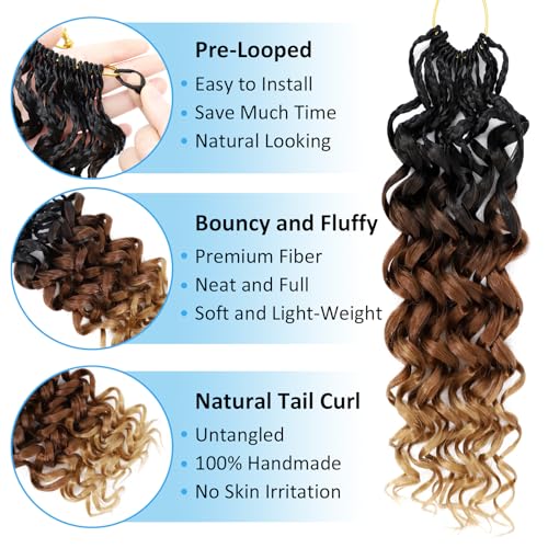 8 Packs Curly Crochet Hair GoGo Curl 18 Inch for Black Women - Variation 1B/30/27