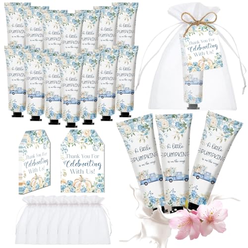 Blue Pumpkin Hand Cream Gift Sets 50 pcs Baby Shower Favors Bulk Moisturizer