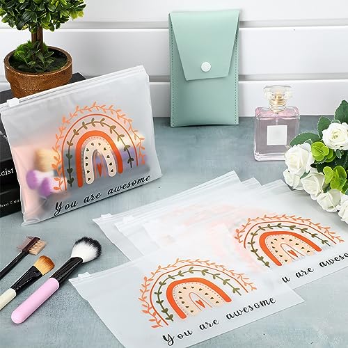 Sweetude 150 Pcs Cna Week Gifts Bulk 2025 Makeup Bags Bulk for Women EVA Christian Cosmetic Bag Thank You Gifts Teacher Nurse Appreciation Rainbow Inspirational Toiletry Pouch with Zipper(Rainbow)