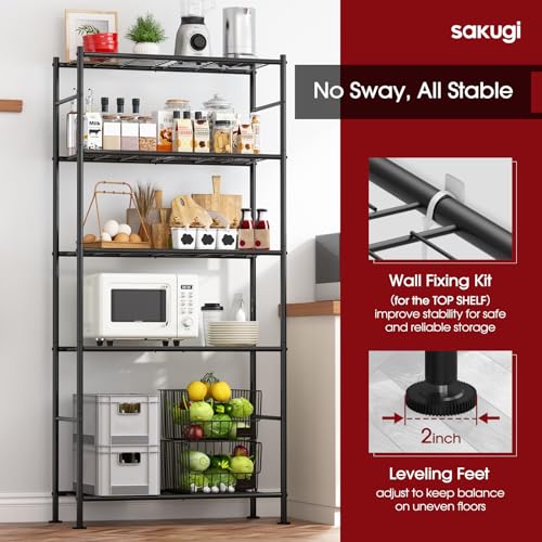 2-Pack Garage Storage Shelves - Heavy-Duty Steel, 33.5 x 12.6 x 72 Inches, Black