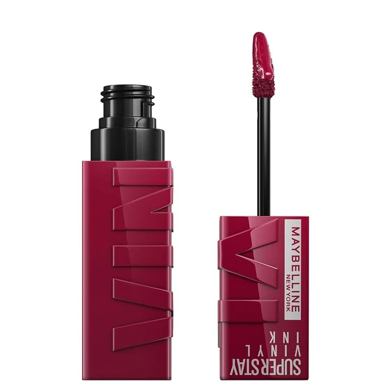 Maybelline Super Stay Vinyl Ink Liquid Lipcolor Duo – Berry Burgundy & Rose Mauve Nude (0.14 fl oz each)