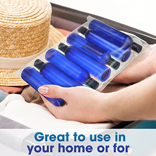 48 Pack 8oz Plastic Travel Bottles with Disc Caps - Refillable Shampoo, Lotion & Body Soap Containers