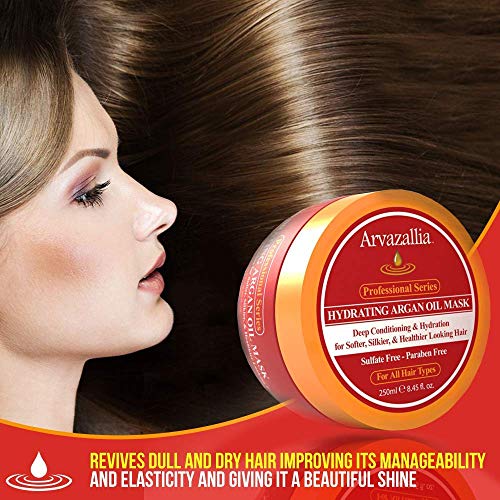 Arvazallia Argan Oil Deep Conditioner & Leave-In Treatment for Dry Hair