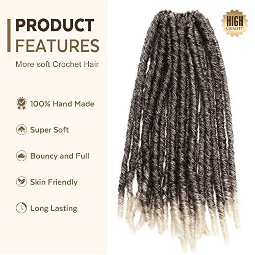 WIGNEE Faux Locs Crochet Hair 120 Strands 12 Inch Soft Synthetic Locs