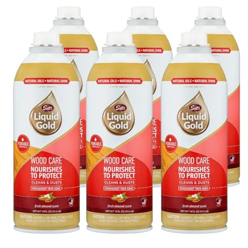Wood Cleaner and Polish - Hydrating Natural Oils, 14 oz, 6 Pack
