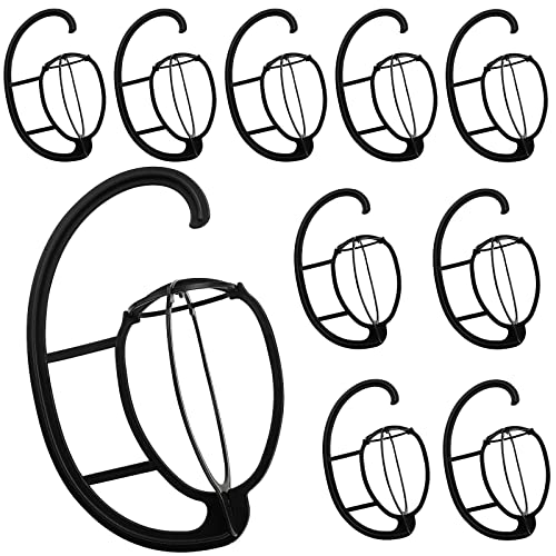 KEILEOHO 15 Inch Collapsible Wig Hanger Stand Pack of 10, Portable Wig & Hat Organizer