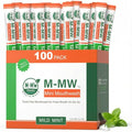 Travel Size Alcohol-Free Mouthwash Packets - Fresh Breath 100 Count - Green Variation