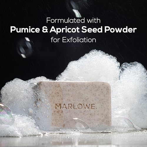 MARLOWE Body Scrub Soap Bar Sage + Fir 7 oz Pack of 3 - Exfoliating Vegan Natural