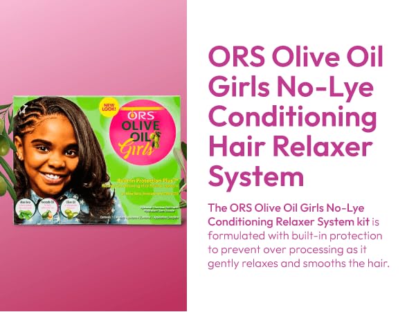ORS Olive Oil Girls No-Lye Conditioning Hair Relaxer System - Pack of 3