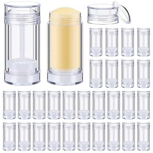 Teenyyou 30 Pcs 15ml Clear Deodorant Containers with Twist Mechanism - Variation of THIS listing