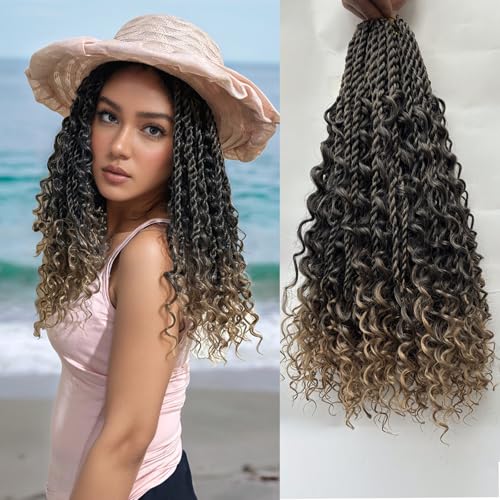 18 Inch T1B/27 Boho Island Twist Crochet Hair - Pack of 8 for Black Women