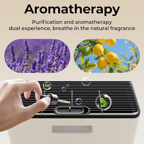 Evalit Ivory Pet-Style HEPA Air Purifier for Large Rooms Up to 2200 sq ft