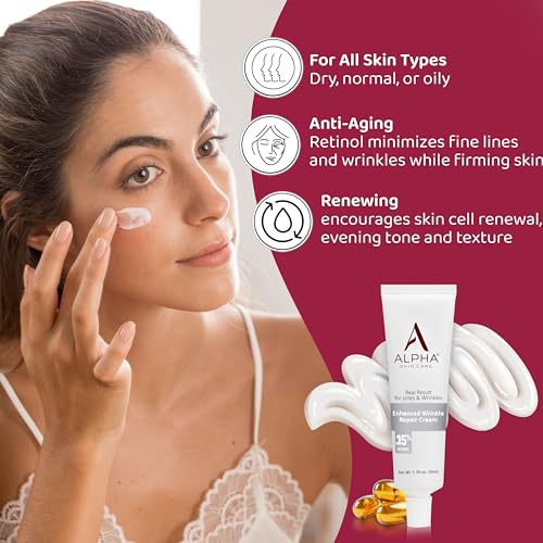 Alpha Skin Care Wrinkle Repair Cream 0.15% Retinol 1.05 Oz - Anti-Aging Serum
