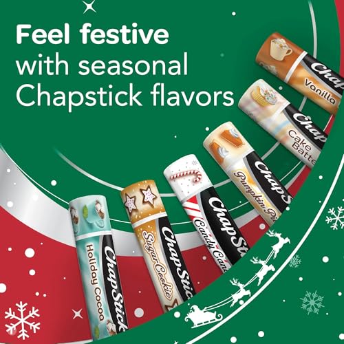ChapStick Bulk Lip Balm, Candy Cane, 36-Count (12 Packs of 3) ? Fresh & Minty Lip Moisturizer, Stocking Stuffer, 0.15 Oz Ea