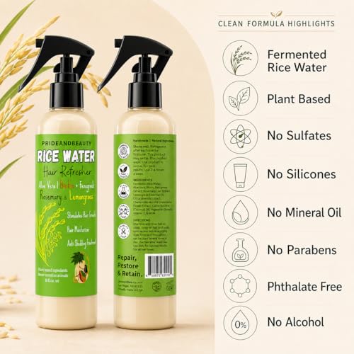 Fermented Rice Water Hair Refresher with Rosemary & Biotin - 12oz - All Hair Types