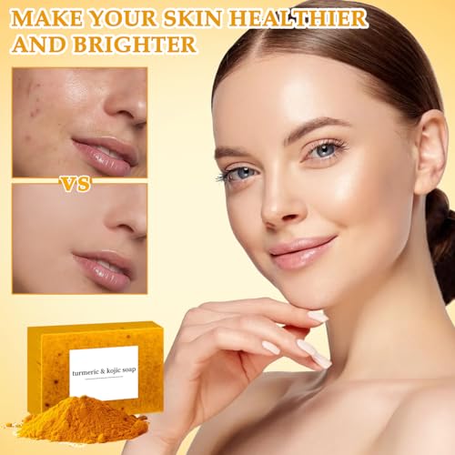 Lemon Turmeric Kojic Soap Bar - Natural Handmade 0.25 Ounce Pack of 4