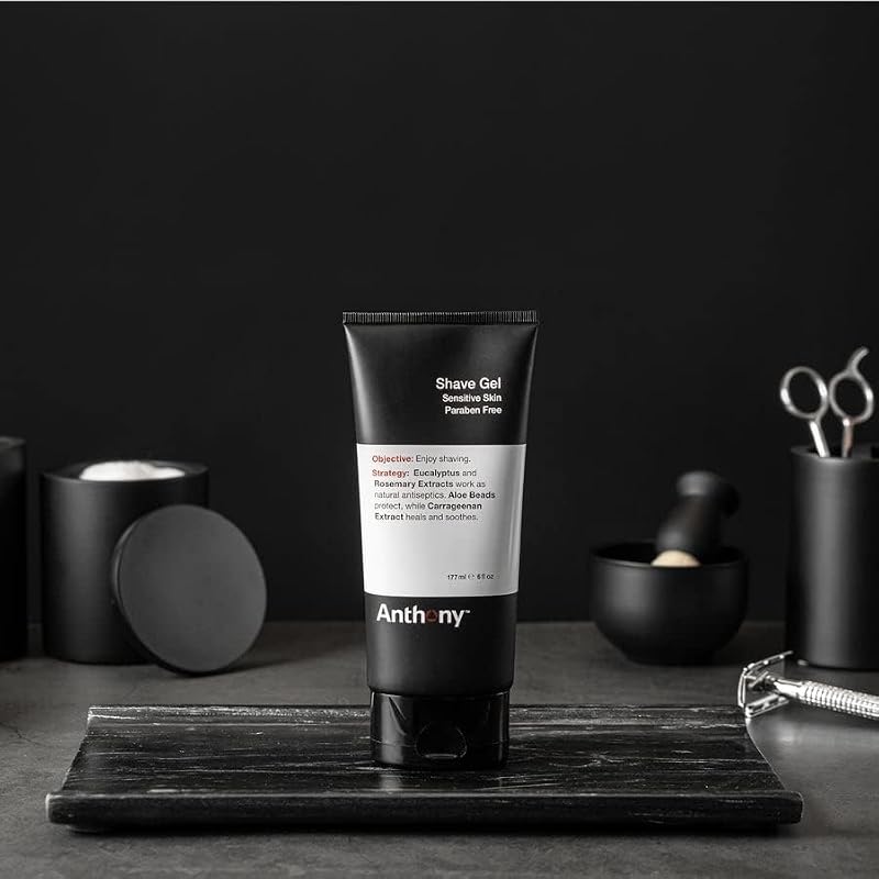 Anthony Sensitive Skin Shave Gel - Non-Foaming, Aloe & Eucalyptus - 6oz Pack of 3