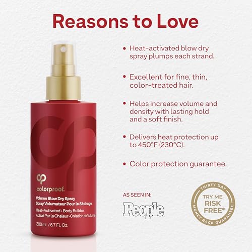 Colorproof Volumizing Heat Protectant Spray for Fine Hair, 6.7 Fl Oz
