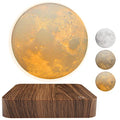 Levitating Moon Lamp - White Floating Spinning Luna Night Light with 3 Color Modes - Magnetic Desk Decor & Gift