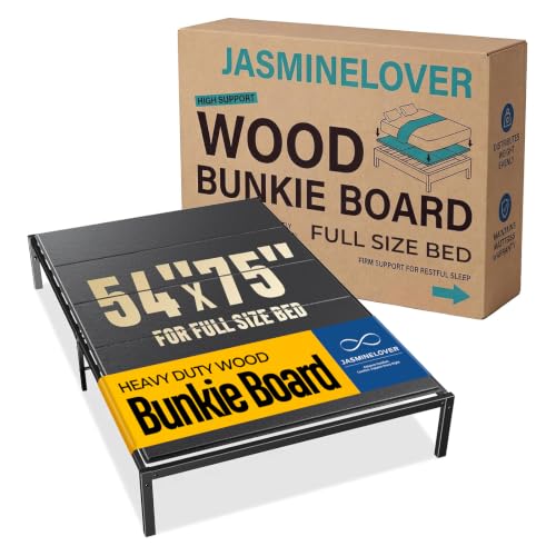 Full-Size Bunkie Board 54x75 Heavy-Duty Reinforced Wood Support for Mattress