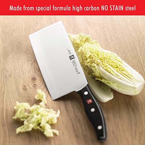 ZWILLING Twin Signature 7-Inch Black Stainless Steel Vegetable Cleaver - Razor-Sharp German Knife