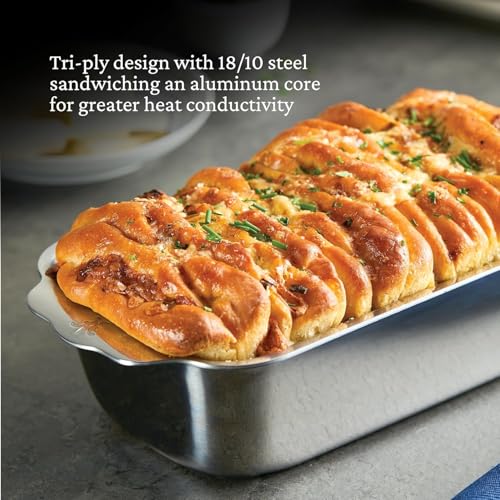 Stainless Steel Loaf Pan 1-Pound Tri-Ply Baking Pan for Bread & Cake - Variation of Loaf Pan
