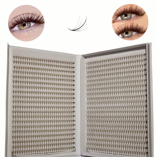 Premade Eyelash Fans Box - Brown C Curl 9-12mm | 500 Count Lash Extensions