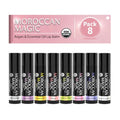 Organic Lip Balm Set - 8 Piece Variety Pack with Argan & Essential Oils
