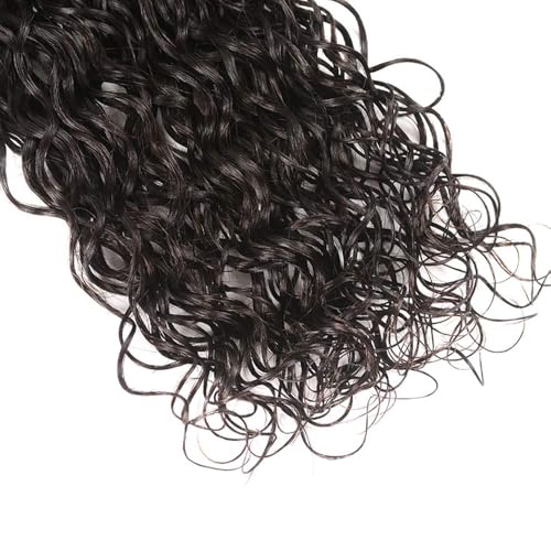 GveoXvo Water Wave Human Hair Bundles 12-16 Inch, 3 Pack, Black